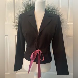 Black blazer with bow